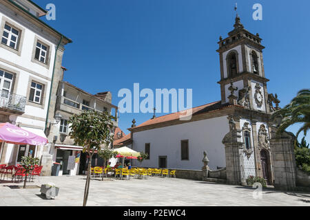 Igreja Matriz de Sabrosa - Kirche im Zentrum eines kleinen Dorfes von Sabrosa, Portugal. Stockfoto