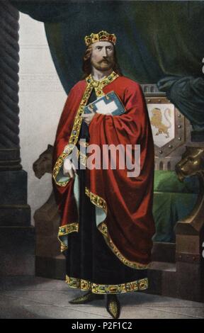 Don Alfonso IV El Monje (?-933). Rey de León. Stockfoto
