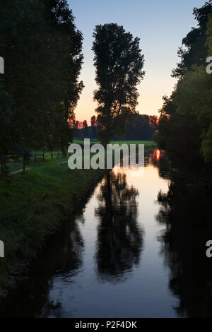 Niers Bach, in der Nähe von Goch, Niederrhein, Nordrhein-Westfalen, Deutschland Stockfoto