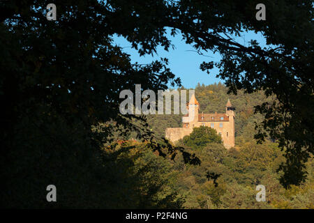 Burg Berwartstein, in der Nähe von Erlenbach, Dahner Felsenland, Pfälzer Wald, Rheinland-Pfalz, Deutschland Stockfoto