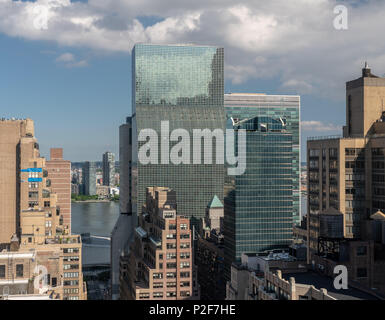 Hauptsitz der Vereinten Nationen in New York City Stockfoto