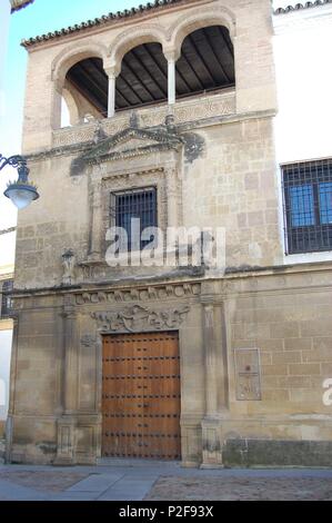 Palacio de los Villalones, tambiŽn conocido como El Palacio del Orive, arquitectura zivilen Cordobesa renacentista, construido por Hernan Ruiz II en 1560. Sede de la concejalia de Cultura. Cordoba. Stockfoto