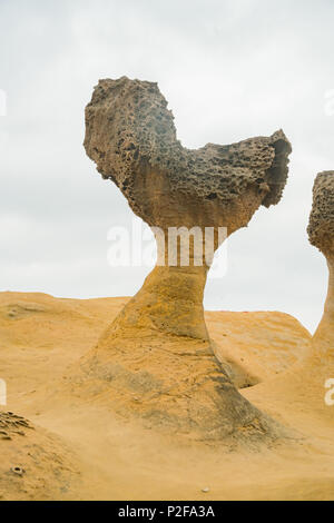 Spezielle Felsen in yehilu Geopark in der neuen Stadt Taipei, Taiwan Stockfoto