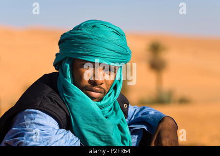 Tuareg in der Wüste, Libyen, Afrika Stockfoto