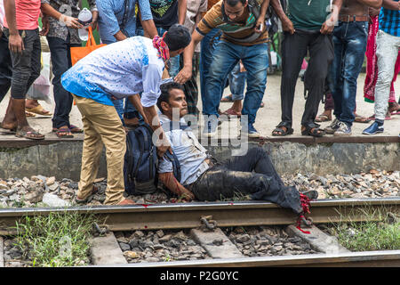 Zugunglück in Bangladesch Stockfoto