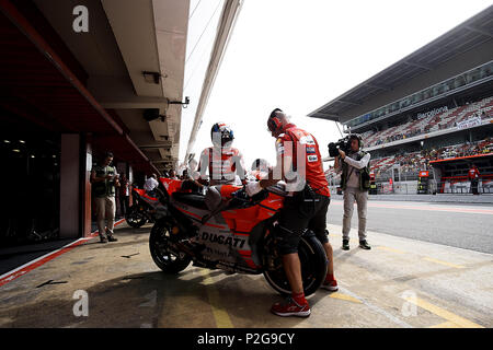 Montmelo, Spanien. 15 Jun, 2018. Jorge Lorenzo (99) von Spanien und Ducati Team während der freien Praxis der Gran Premi Monster Energy de Catalunya, Circuit de Catalunya, Montmelo, Spanien. Am 15. Juni 2018. Credit: CORDON PRESSE/Alamy leben Nachrichten Stockfoto