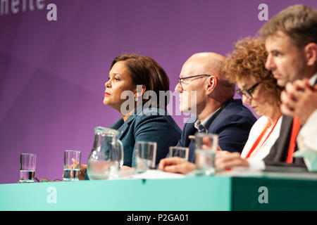 Waterfront Hall, Belfast, Nordirland. 15. Juni 2018. Sinn Féin Ard Fheis (Parteitag) halten Sie Ihre Partei Waterfront Hall Kredit: Bonzo/Alamy leben Nachrichten Stockfoto