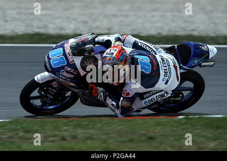 Montmelo, Spanien. 15 Jun, 2018. Jorge Martin (88) von Spanien und Del Conca Gresini Moto3 während der freien Praxis der Gran Premi Monster Energy de Catalunya, Circuit de Catalunya, Montmelo, Spanien. Am 15. Juni 2018. Credit: CORDON PRESSE/Alamy leben Nachrichten Stockfoto