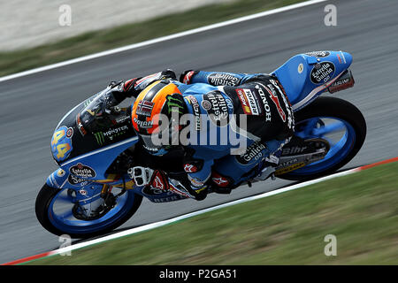 Montmelo, Spanien. 15 Jun, 2018. Aron Canet (44) von Spanien und Estrella Galicia 0,0 im freien Training des Gran Premi Monster Energy de Catalunya, Circuit de Catalunya, Montmelo, Spanien. Am 15. Juni 2018. Credit: CORDON PRESSE/Alamy leben Nachrichten Stockfoto