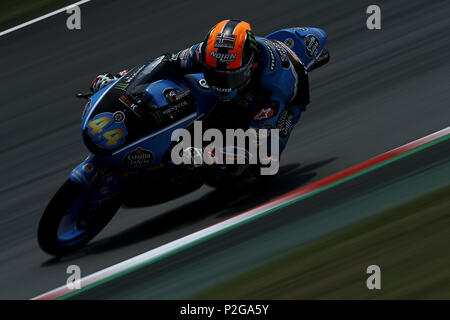 Montmelo, Spanien. 15 Jun, 2018. Aron Canet (44) von Spanien und Estrella Galicia 0,0 im freien Training des Gran Premi Monster Energy de Catalunya, Circuit de Catalunya, Montmelo, Spanien. Am 15. Juni 2018. Credit: CORDON PRESSE/Alamy leben Nachrichten Stockfoto