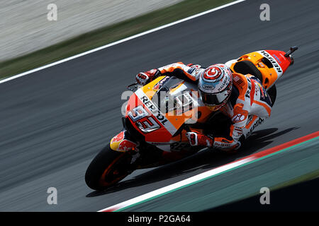 Montmelo, Spanien. 15 Jun, 2018. Marc Marquez (93) von Spanien und Repsol Honda Team während der freien Praxis der Gran Premi Monster Energy de Catalunya, Circuit de Catalunya, Montmelo, Spanien. Am 15. Juni 2018. Credit: CORDON PRESSE/Alamy leben Nachrichten Stockfoto