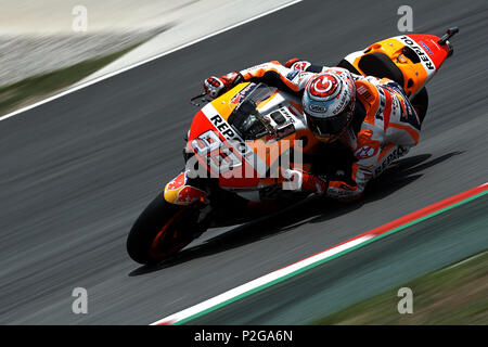 Montmelo, Spanien. 15 Jun, 2018. Marc Marquez (93) von Spanien und Repsol Honda Team während der freien Praxis der Gran Premi Monster Energy de Catalunya, Circuit de Catalunya, Montmelo, Spanien. Am 15. Juni 2018. Credit: CORDON PRESSE/Alamy leben Nachrichten Stockfoto