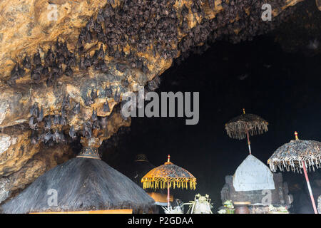 Odalan Festival, Pura Goa Lawah Fledermaushöhle, Padangbai, Bali, Indonesien Stockfoto