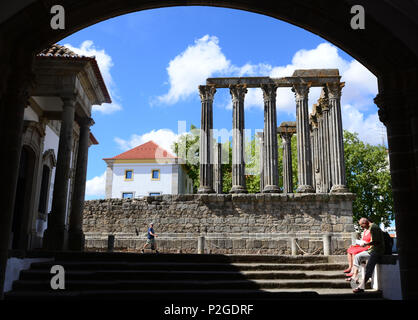 Templo Romano, Évora, Alentejo, Portugal Stockfoto