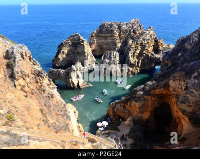 Ponta da Piedade in der Nähe von Lagos, Algarve, Portugal Stockfoto