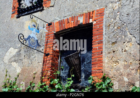 Schild außerhalb Winzer in der Champagne, Hautvilliers, Marne, Champagne-Ardennes, Frankreich Stockfoto