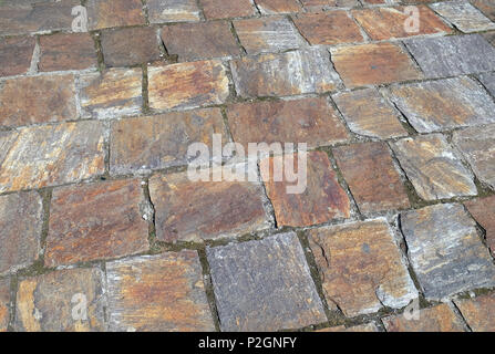 Alte vintage Stone Road in Varazdin, Kroatien Stockfoto