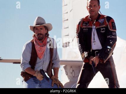 Original Filmtitel: HARLEY DAVIDSON UND DER MARLBORO MANN. Englischer Titel: HARLEY DAVIDSON UND DER MARLBORO MANN. Regisseur: Simon WINCER. Jahr: 1991. Stars: Mickey Rourke, DON JOHNSON. Credit: M.G.M/Album Stockfoto