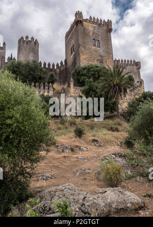 Schloss von Almodovar del Rio, Es ist eine Stärke der muslimischen Ursprungs, es war eine römische Festung und das aktuelle Gebäude hat definitiv Herkunft der Berber, Clo platziert Stockfoto