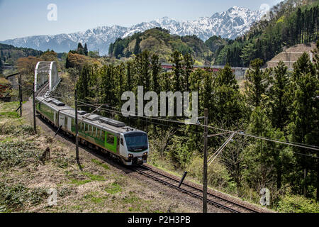 Die Resort View Express, Präfektur Nagano, Japan Stockfoto