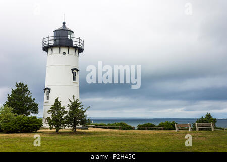 Martha's Vineyard, Massachusetts. Osten Chop (Telegraph Hill) Licht, ein Leuchtturm in der Nähe von Oak Bluffs in der Insel Martha's Vineyard Stockfoto