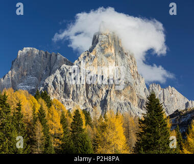 Cimon della Pala 3184 m, Passo Rolle, Trentino, Alto Adige, Dolomiten, Italien Stockfoto