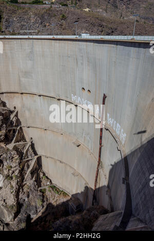 Presa de Soria Dam, Insel Gran Canaria, Spanien Stockfoto