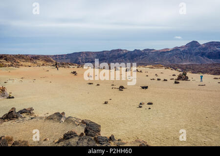 Scenic, ungewöhnlichen und einzigartigen vulkanischen Landschaft rund um den Teide Mountain National Park, Teneriffa, Kanarische Inseln Stockfoto