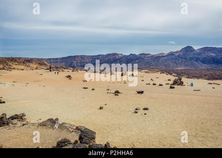 Scenic, ungewöhnlichen und einzigartigen vulkanischen Landschaft rund um den Teide Mountain National Park, Teneriffa, Kanarische Inseln Stockfoto