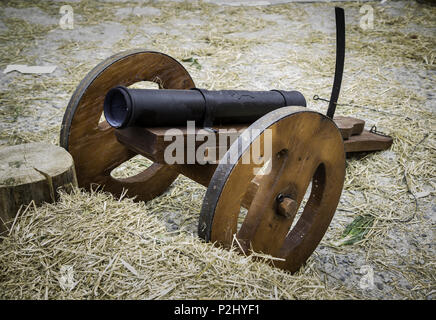 Alte Kanone, Detail der Feuerwaffe Stockfoto