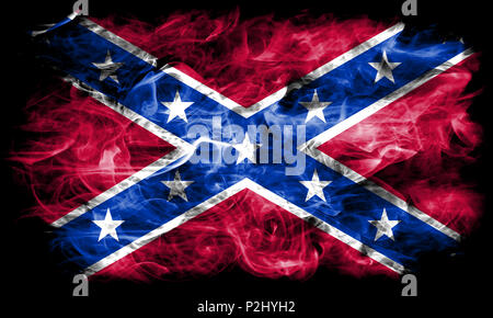 Confederate Flag, Navy Jack rauch Flagge Stockfoto