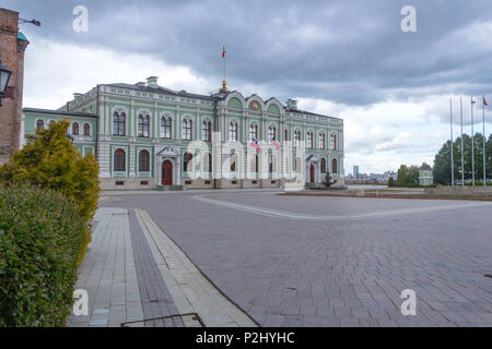 Kazan, Russland - 10. Juni 2018: Bau von Tatarstan Residenz des Präsidenten im Kreml Stockfoto