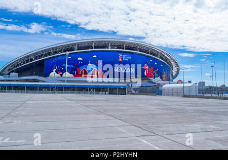 Kasan, Russland - 12. Juni 2018: Kazan Arena Fußballstadion Stockfoto