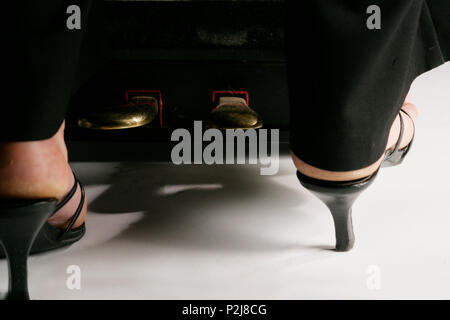 Piano Pedale und radeln, close-up Stockfoto