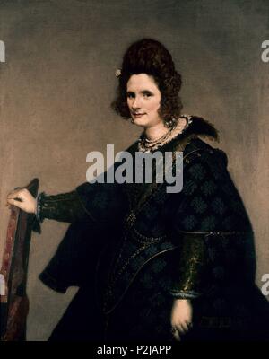 "Bildnis einer Dame", Ca. 1630-1633, Öl auf Leinwand, 123 x 99 cm. Autor: Diego Velázquez (1599-1660). Lage: staatlichen Museum, Berlin, Deutschland. Stockfoto