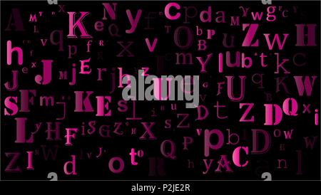 Der zufällige Buchstaben, Alphabet schönen Hintergrund design Stock Vektor