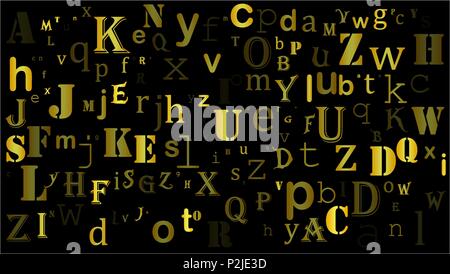 Der zufällige Buchstaben, Alphabet schönen Hintergrund design Stock Vektor
