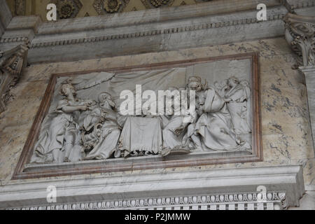 Entlastung in der Vorhalle des Hauses. Archbasilica St. Johannes im Lateran, St. Johannes im Lateran oder der Lateranbasilika, der Kathedrale von Rom, Italien, und daher Stockfoto