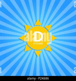 Vitamin D Sternzeichen Symbol. Vector Illustration Stock Vektor