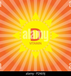 Vitamin D Sternzeichen Symbol. Vector Illustration Stock Vektor