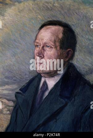 "Azorín (Detail), 1922, Öl auf Leinwand, als 01207. Autor: Juan de Echevarría (1875-1931). Lage: das Museo Reina Sofia - PINTURA, MADRID. Stockfoto