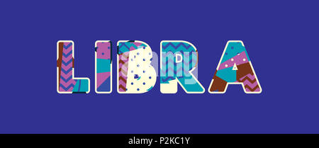 Das Wort WAAGE Konzept in farbenfrohe abstrakte Typografie geschrieben. Stockfoto