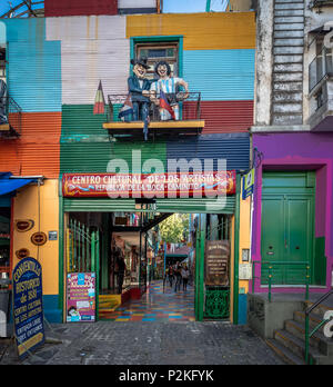 Artist Kulturzentrum in bunten Viertel La Boca, Buenos Aires, Argentinien Stockfoto