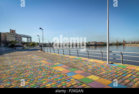 Bunte Promenade von La Boca Nachbarschaft - Buenos Aires, Argentinien Stockfoto