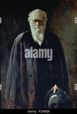 Englisch Schule. Portrait de Charles Robert Darwin (1809-1882), englischer Scientific. London, Portrait Gallery. Autor: John Collier (1850-1934). Lage: die National Portrait Gallery, London. Stockfoto