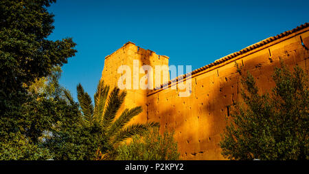 Dawn im Garten des Palais Riad Hida, Oulad Barrehil, Taroudant Provinz, Souss-Massa region, Marokko, Nordafrika Stockfoto
