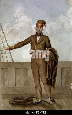 UNIFORME DE MARINA S XVIII. Lage: Museo Naval / MINISTERIO DE MARINA, MADRID, SPANIEN. Stockfoto