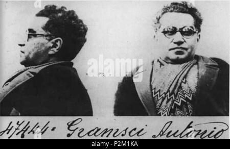 . Englisch: Gramsci nel 1933. 1933. Unbekannt 37 Gramsci foto segnaletica Stockfoto