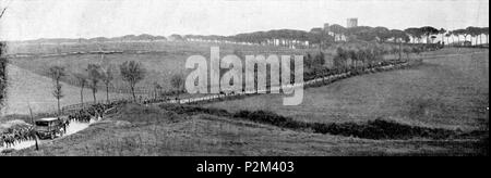 . Italiano: Colonne fasciste in Marcia nella Campagna Romana. 28. Oktober 1922. Unbekannt 52 Marsch auf Rom 1922-Colonne fasciste Stockfoto