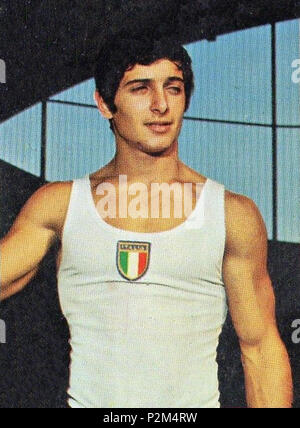 . CAMPIONI dello Sport 1973/74 - Figurina n. 185 - MONTESI - ITALIA - GINNASTICA. 1973. Unbekannt 55 Maurizio Montesi 1973 Stockfoto